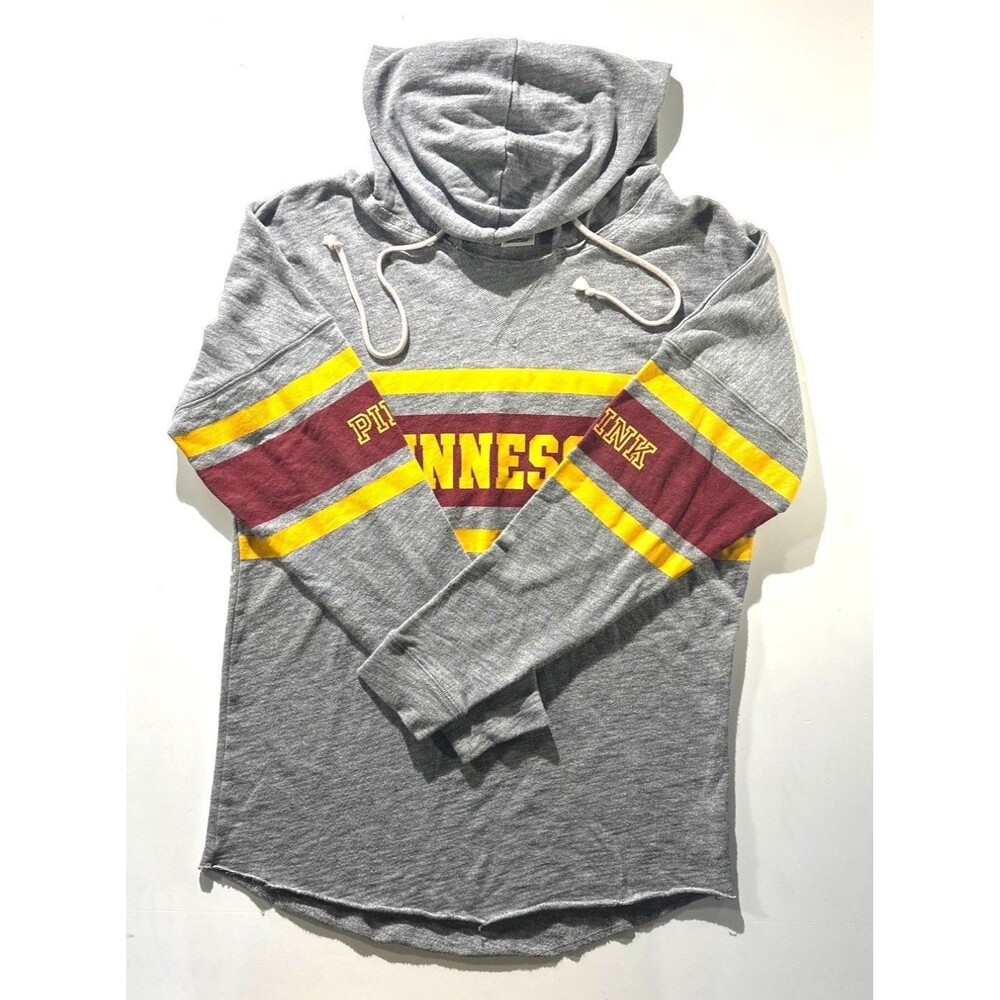 Pink Womens Minnesota Golden Gophers Hoodie Long Sleeve gray Size S Gray Color